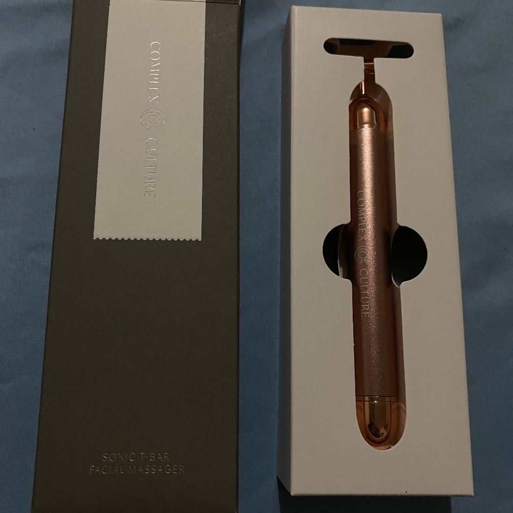 NIB 🌸 Complex Culture Sonic T-bar Facial Massager